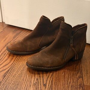 Born Dark Brown Leather booties